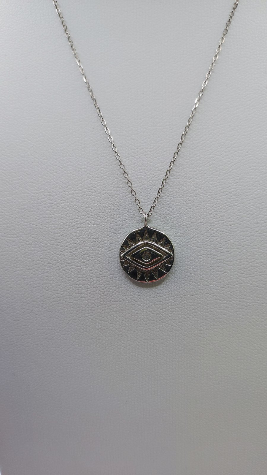 col023 Necklace made of silver 925 eye