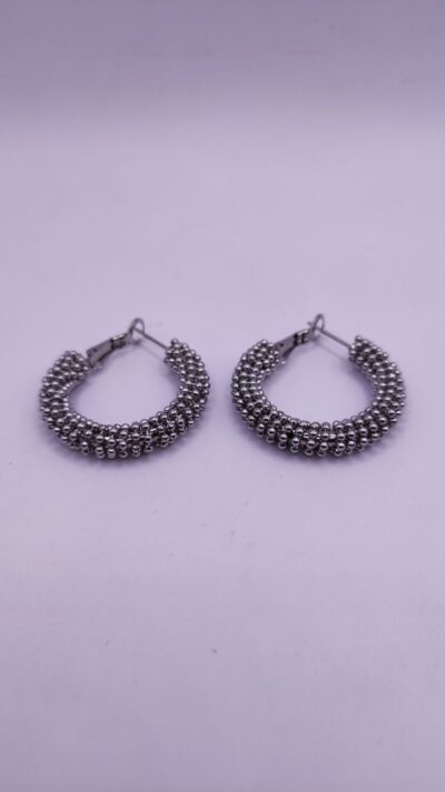 Steel hoops in silver color