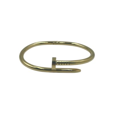 Γυναικεία χειροπέδα από ατσάλι σε χρυσό χρώμα