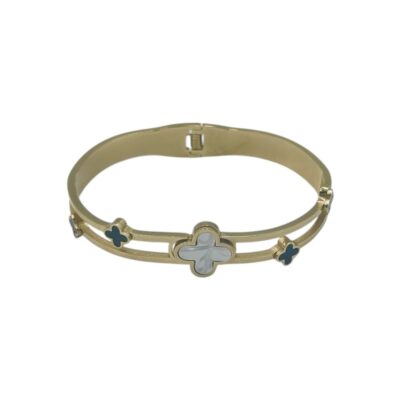 Γυναικεία χειροπέδα από ατσάλι σε χρυσό χρώμα