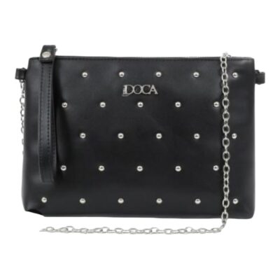 DOCA Γυναικεία Τσάντα Χιαστί Μαύρη