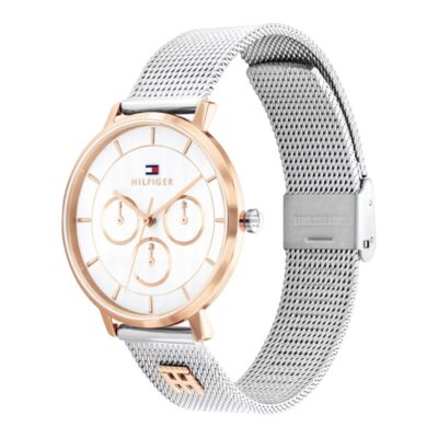 Γυναικείο ρολόι Tommy Hilfiger  με ασημί μεταλλικό λουράκι