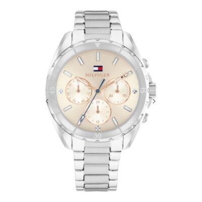 Tommy Hilfiger Mellie Γυναικείο Ρολόι Χρονογράφος με Ασημί Μεταλλικό Μπρασελέ