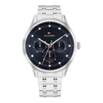 Tommy Hilfiger Γυναικείο Ρολόι 38mm Χρονογράφος Μπαταρίας με Ασημί Μεταλλικό Μπρασελέ