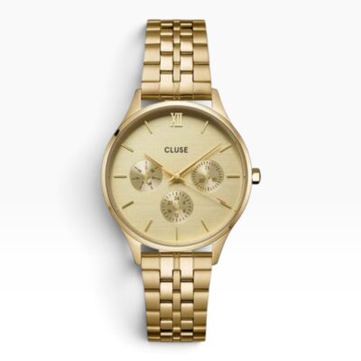 CLUSE Minuit Multifunction Watch Steel, Full Gold colour