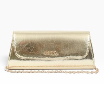 Γυναικείο βραδινό τσαντάκι clutch χρυσό